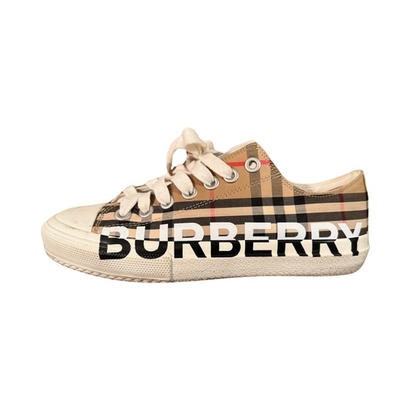 Burberry Vintage Check Logo Low-Top Sneakers - Picture 1 of 8